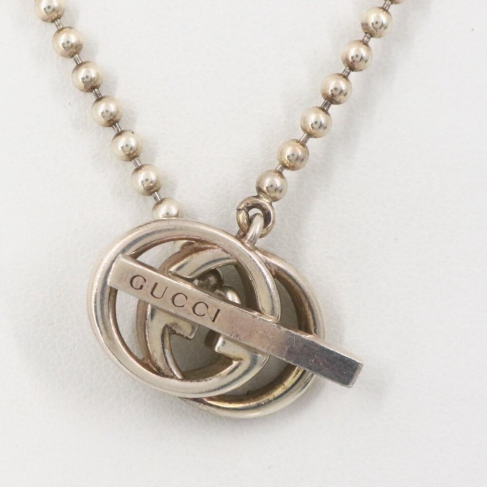 Interlocking G Silver Necklace - image 3